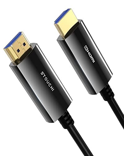 Image of Stouchi 8K HDMI Fiber Optic Cable 10M, 48Gbps Ultra High Speed,In Wall CL3 Rated,AOC Support 8K@60Hz,4K@120Hz/144Hz Dynamic HDR eARC Dolby HDCP2.2 Compatible with PS5,Xbox SeriesX,PC,TV