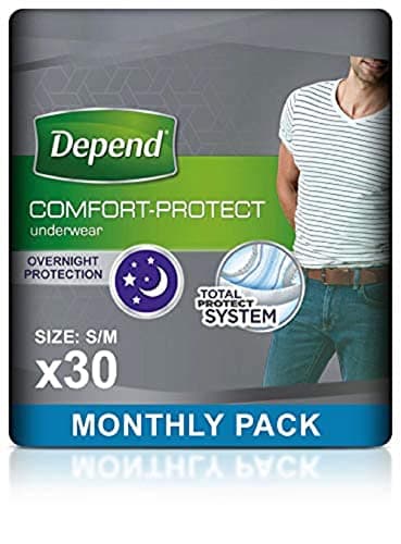 Image of Depend Comfort Protect Incontinence Pants for Men, Small/Medium, 30 Pants