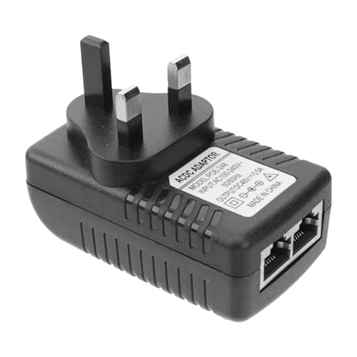 Image of NUOBESTY DC 48V 0.5A POE Power Adapter Travel Adapter Poe Injector Power Supply with UK Plug Adapter Plug Converter