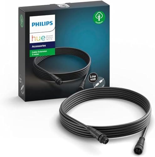 Image of Philips Hue Outdoor Extension Cable 5M, Black, Plug & Play
