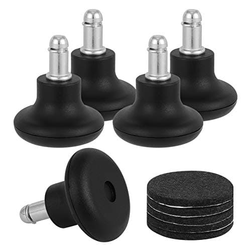 Image of Fuyamp Office Chair Bell Glides Replacement, 5 Packs 2 Inch Caster Wheels Replacement with Felt Pads for Furniture, Floor Chair and High Profile Stool