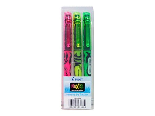 Image of Pilot Frixion Light Highlighter Medium Tip Yellow/Pink/Green