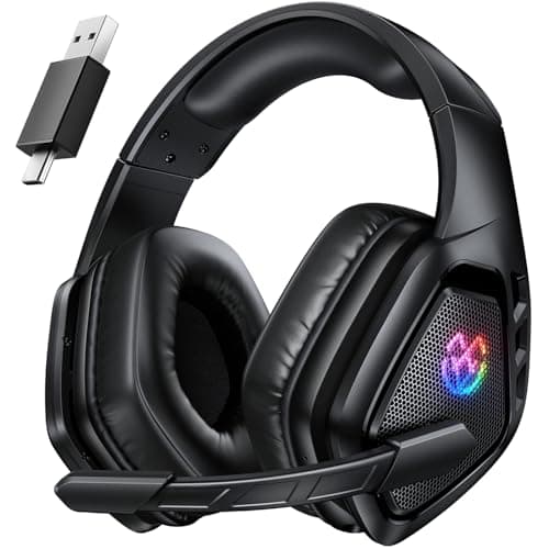 Image of Tatybo Wireless Gaming Headset for PC Ps5 Ps4, 2.4GHz USB & Type-C & Bluetooth Gaming Headphones with Mic, 40H Battery Comfortable Gaming Headsets for Switch Laptop Mobile Mac (Black)