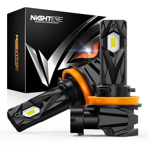 Image of NIGHTEYE H11 LED Headlight Bulb - 1:1 Size Plug and Play H11/H8/H9 Headlight Bulb, 18000LM 6500K Cool White Super Bright, IP68 Waterproof,Pack of 2