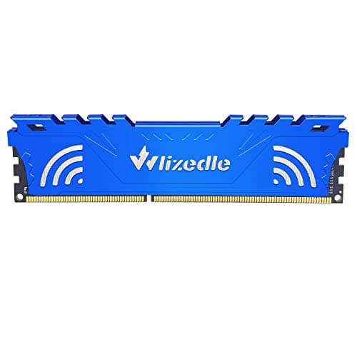 Image of Wlizedle DDR3 RAM 4GB 1600MHz CL11 U-DIMM Desktop Memory PC3-12800 240-Pin 1.5V 2Rx8 Dual Rank Channel Non-ECC Unbuffered PC Computer Sdram Sticks Module Upgrade, Blue
