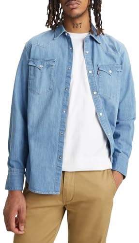 Image of Levi's Men's Barstow Western Standard Woven shirts, Esta Noche, M