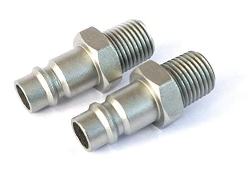 Image of 2 x Male Quick Release Euro Compressed Airline Coupler Fitting Connector 1/4" BSPT