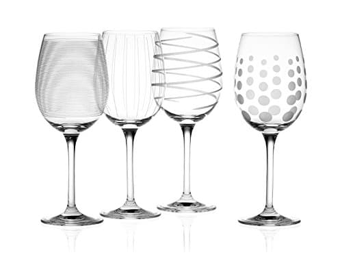 Image of MIKASA “Cheers” Set of 4 Crystal White Wine Glasses, 450 ml (15 fl oz)