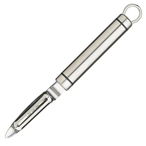 Image of KitchenCraft Professional Stainless Steel Swivel Potato Peeler, 21 cm (8.5"), Silver
