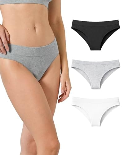 Image of Risalti Underwear Women Brazilian Bamboo 3 Pcs - Women's Knickers, Seamless Knickers For Women, Womens Underwear, Knickers For Women Multipack, Pants For Women - Made in Italy