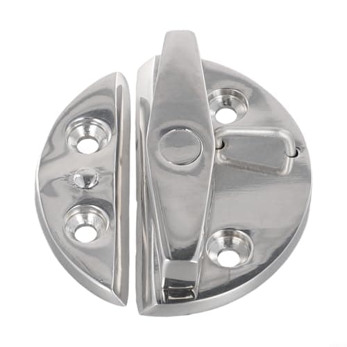 Image of Tidgel Stainless Steel Boat Door Catch Latch with Twisting Lock, 316 Grade Marine Hardware for Hatches and Console Doors, Silver 58x53mm