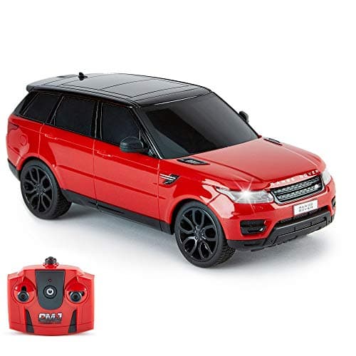 Image of CMJ RC CarsTM Range Rover Sport Official Licensed Remote Control Car 1:24 with Working LED Lights, Radio Controlled Supercar (Range Rover Sport Red)
