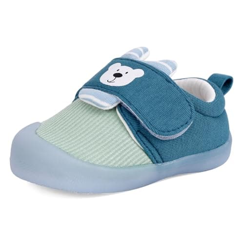 Image of MASOCIO Baby Boy Shoes Infant Toddler First Walking Shoes Trainers 18-24 Months Size 4.5 UK Child Blue
