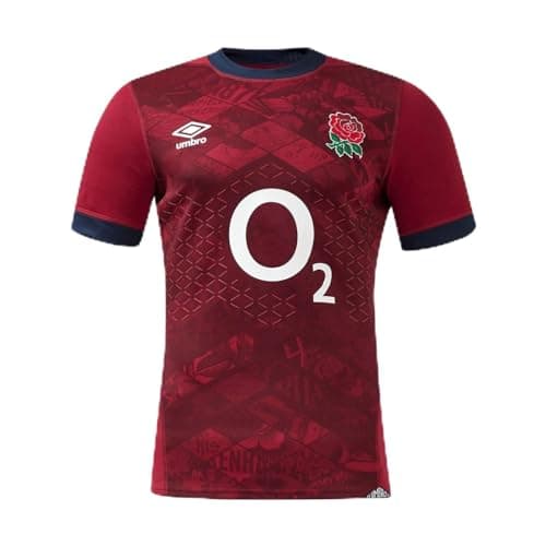 Image of Umbro Mens England Rugby Alternate Shirt 2024 Adults Short Red S