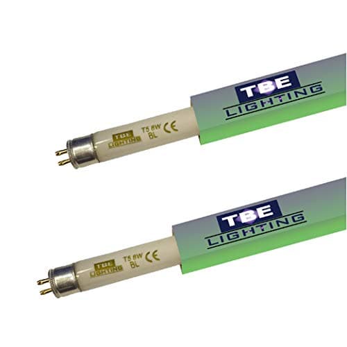 Image of TBE LIGHTING 8w UV Fly Killer Tubes - 2 Pack - 8W BL 368nm Bug Zapper Ultra Violet Bulbs for Insect Killing - G5 2 pin Base Fitting - 288mm Length (excluding pins)
