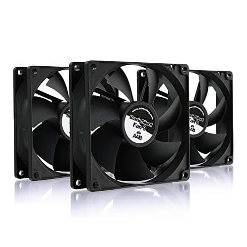 Image of AABCOOLING Black Silent Fan 9 - Silent and Efficient 92mm Fan with 4 Anti-vibration Pads, Case Fan, Cooling Fan, 12V, Air Cooler, 8cm Silent Fan - Value Pack 3 Pieces 21 dB(A), 44.7 CFM, 1700 RPM