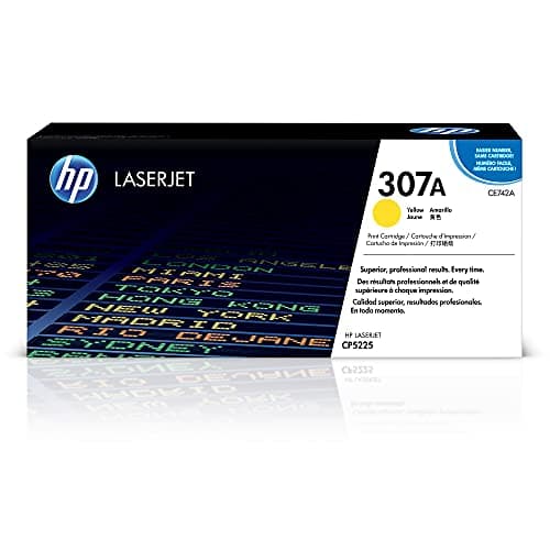Image of HP CE742A 307A Original LaserJet Toner Cartridge, Yellow, Single Pack