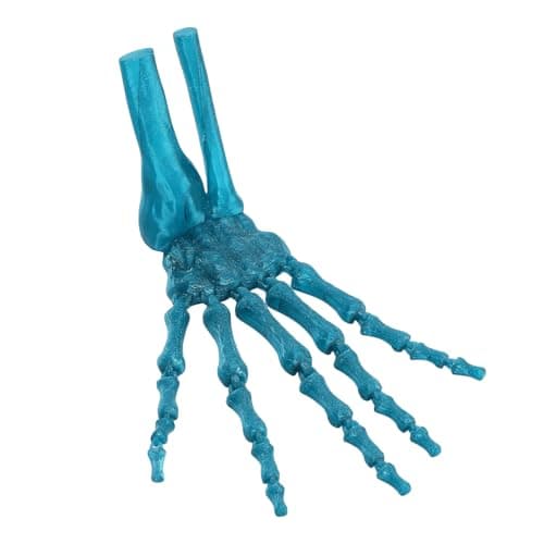 Image of Ahgsup Detailed 3D Printed Skeleton Hand All Hallows Day Ghost Decoration Plastic Peacock Green
