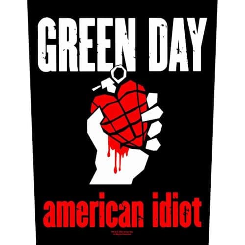 Image of Green Day Back Patch American Idiot Band Logo Official Black One Size