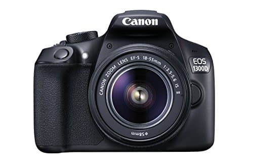 Image of Canon EOS 1300D DSLR Camera with EF-S18-55 IS II F3.5-5.6 Lens - Black (Renewed)