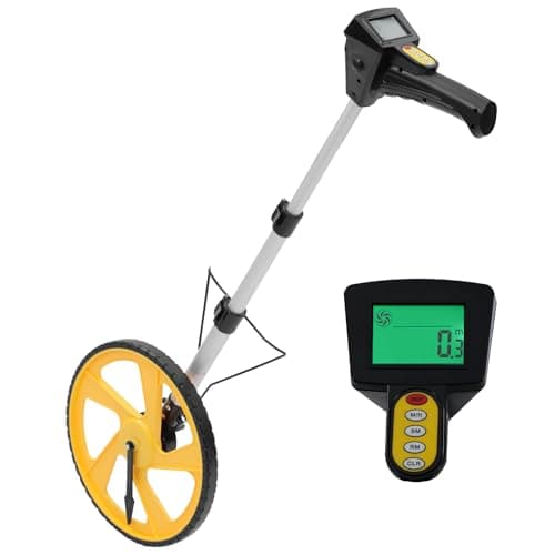 Image of TOPWAY Digital Distance Measuring Wheel 9999.9m with Telescopic Handle 70-100cm, LCD Display and Storage Bag, for Measuring Road Land Trundle Wheel 311194