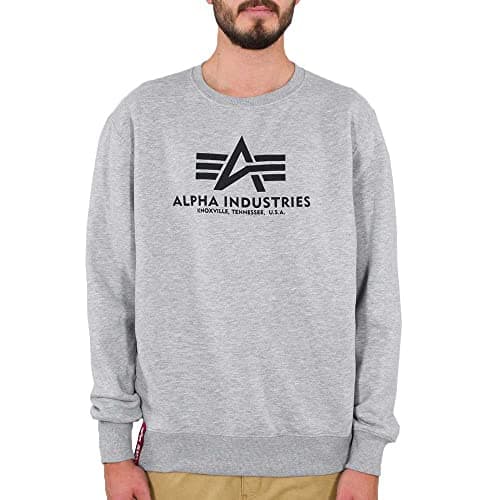 Image of Alpha Industries Basic Sweater Sweatshirt for Men Grey Heather