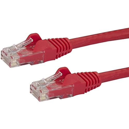 Image of StarTech.com 2ft CAT6 Ethernet Cable - Red CAT 6 Gigabit Ethernet Wire -650MHz 100W PoE++ RJ45 UTP Category 6 Network/Patch Cord Snagless w/Strain Relief Fluke Tested UL/TIA Certified (N6PATCH2RD)