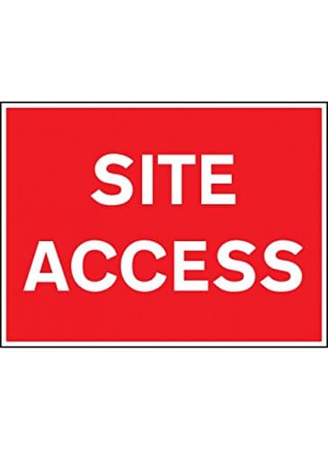 Image of Caledonia Signs 16437Q "Site Access" Sign, Rigid Plastic, 600 mm x 450 mm