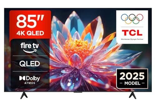 Image of TCL 85T6C-UK 85 Inch QLED 4K HDR TV, Fire TV (Smart TV with Dolby Vision & Atmos, HDR10+, Press & Ask Alexa, 2025 Model)