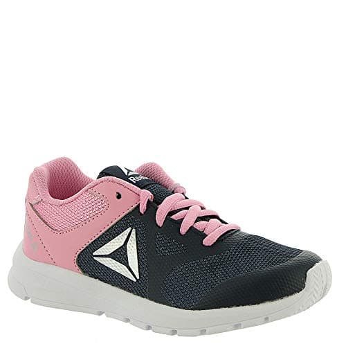 Image of Reebok Unisex Rush Runner Sneaker, Collegiate Navy/Light Pink, 4.5 M US Little Kid