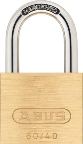 Image of ABUS Brass Padlock 60/40-2 Keys - Hardened Steel Shackle - Optimal for Sheds, Gym, School - Weatherproof for Outdoor - Brass