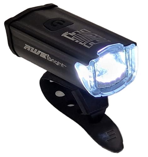 Image of AWE® AWE300™ 300 Lumens Alloy SUPER BRIGHT 1 x AWE LED Bicycle/Bike Front/Head Light USB Rechargeable IPX4 Waterproof *SEE 360 VIDEO*