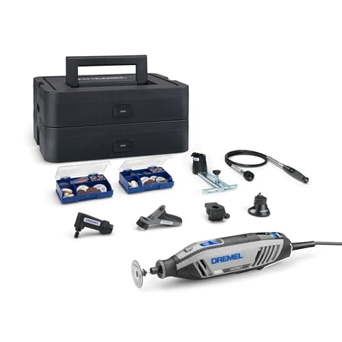 Image of Dremel 4250 6/128 Rotary Tool 175W, Variable Speed 5.000-35.000 RPM Multitool kit with 6 attachments, 1 Platinum Box, 128 Accessories for Cutting, Engraving, Sanding, Grinding, Drilling, Routing
