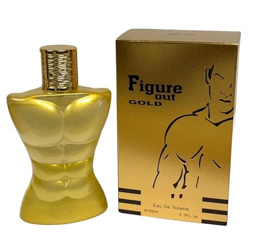 Image of Premium Long Lasting Perfume For Men - Figure Out Gold EDT 100ml - Masculine Men's Fragrance with Saffron & Amberwood Notes - Elegant Aftershave Spray for Him To Attract Women.