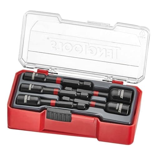 Image of Teng Tools 5 Piece 1/4 Inch Hex Drive 6 Point Metric & SAE Impact Nut Setter Driver Set - TJNS05