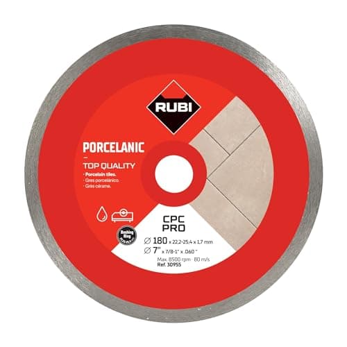 Image of RUBI | Diamond Blade to Cut Fine Porcelain Tiles with Thicknesses of Less Than 25 mm | Recommended for Mitre Cutting | 180 mm | CPC 180 PRO, Grey
