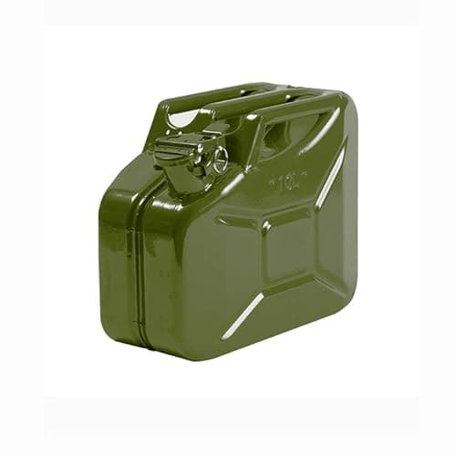 Image of 10 Litre Green Jerry Can for Fuel Petrol Diesel etc - Compact Design