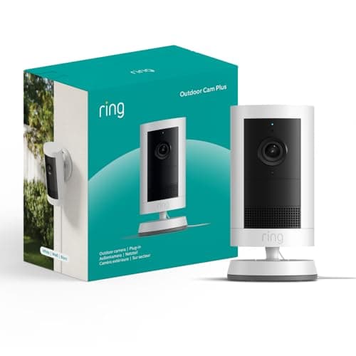 Image of Ring Outdoor Camera Plus (newest gen) Plug-in | Wide-Angle 2K Video with Ring Vision I DIY Wireless Outdoor Security Camera | alternative to CCTV system I 30-day free trial of Ring Subscription Plan