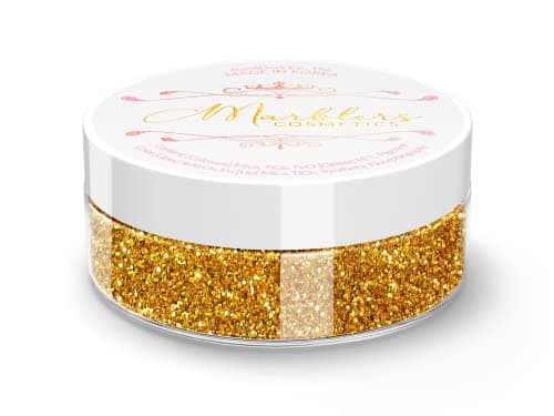 Image of MARBLERS Cosmetic Grade Fine Twinkle Glitter [Honey Gold] 0.18oz (5g) | Non-Toxic | Vegan | Cruelty-Free | Eyeshadow, Nail Polish, Nail Art | Festival, Rave & Party Makeup | Body & Face