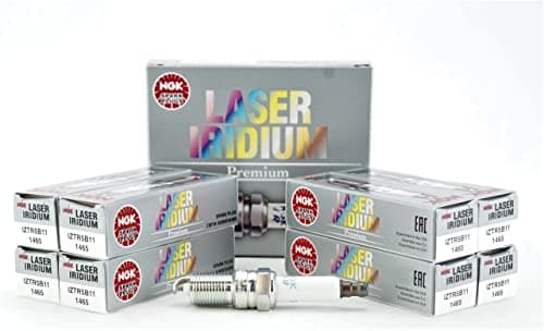 Image of Set (8pcs) NGK Laser Iridium Spark Plugs Stock 1465 Nickel Core Tip Standard 0.044in IZTR5B11