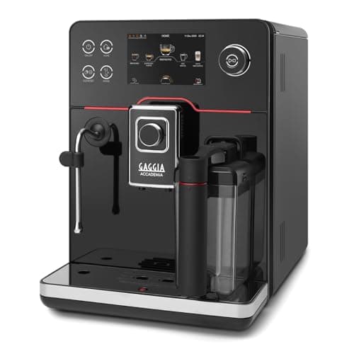 Image of Gaggia Accademia One Touch Fully Automatic Bean to Cup Coffee Machine, Cappuccino & Espresso Maker with 19 One-Touch Recipes - Glass Black