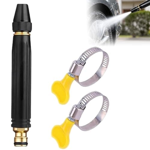 Image of Home High-Pressure Car Wash Water Gun with Booster Nozzle and Hose, Home Use 10x Powerful Water Gun for Car Cleaning, Adjustable Jet Mist Shower Spray Modes, 360° Rotating for Garden, Car (1 Set)
