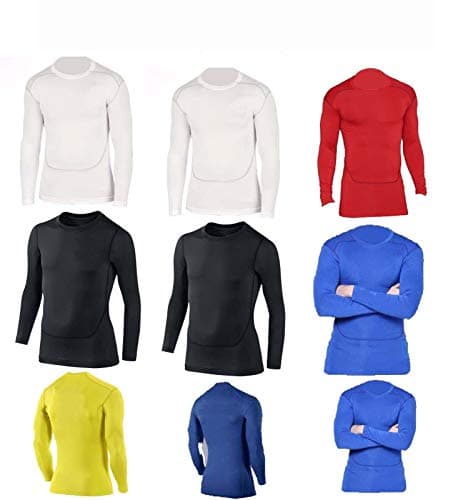 Image of PROSTYLE SPORTS Junior Compression Armour Top, Shirt Long Sleeved Core Base Layer (Royal Blue, 11-12 Years)