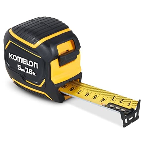 Image of Komelon Extreme 5m/16ft x 32mm Tape Measure PWB52E - 3.7m Standout, Black/Yellow, KOMPWB52E