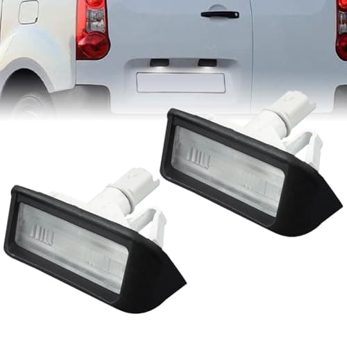 Image of ROBUST 2 Pcs Number Plate Lamp for Citroen Berlingo Jumper SpaceTourer Peugeot Expert Partner Traveller Toyota Proace 6340.G7 2008 Onwards