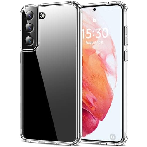 Image of HOOMIL Case for Samsung Galaxy S21 5G 6.2-Inch, Non-Yellowing, Drop Protection, Anti-Scratch Transparent Hard Back Phone Cover - Crystal Clear