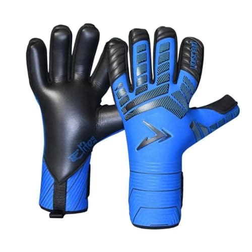 Image of Precision Elite 3.0 Grip Goalkeeper Gloves, 4 mm Blue NB Grip Latex Palm, Super Lite Negative Cut, All Weather Strapless or Strapped Fit, 10
