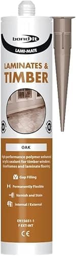 Image of Bond It Lami-Mate Timber & Laminate Sealant Wood Floor Gap Joint Filler EU3 Laminates Flooring Windows Parquet Silicone 310ml (Light Oak, 310ml)