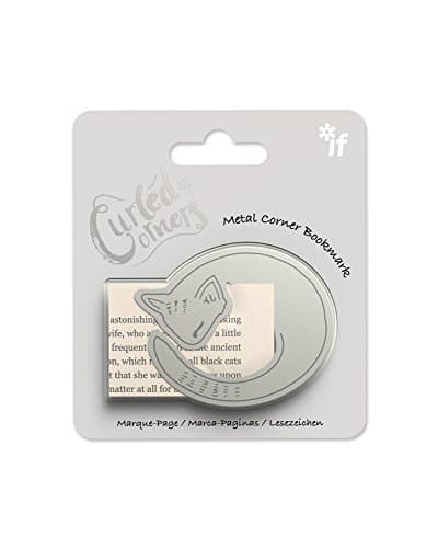 Image of IF Curled Up Corner Metal Animal Bookmark - Cosy Cat, 36501