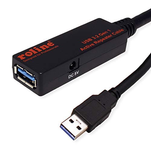 Image of ROLINE USB 3.2 Gen 1 Active Repeater Cable Black 15m